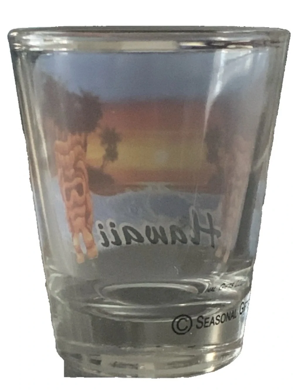 Vintage Hawaii Aloha Tiki Design Shot Glass Shotglass